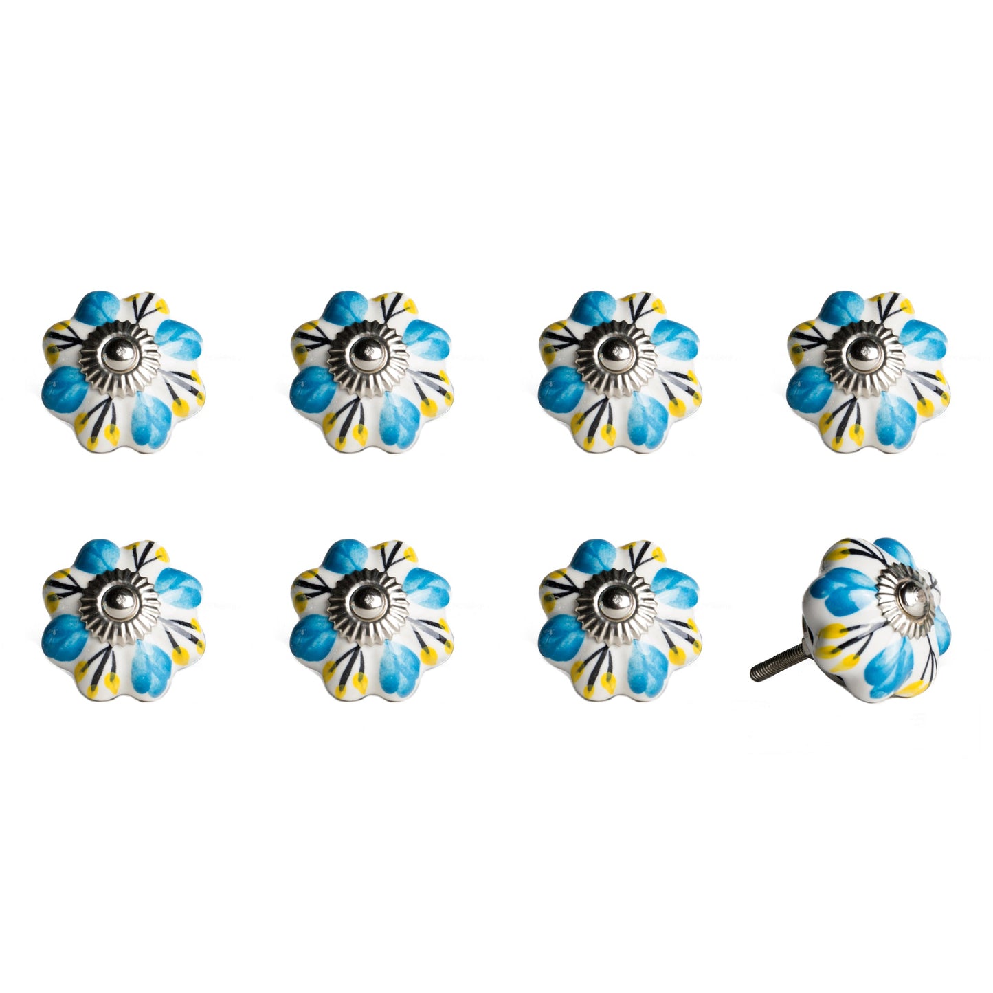 Ceramic Metal Multicolor Knobs (8 per Pack)