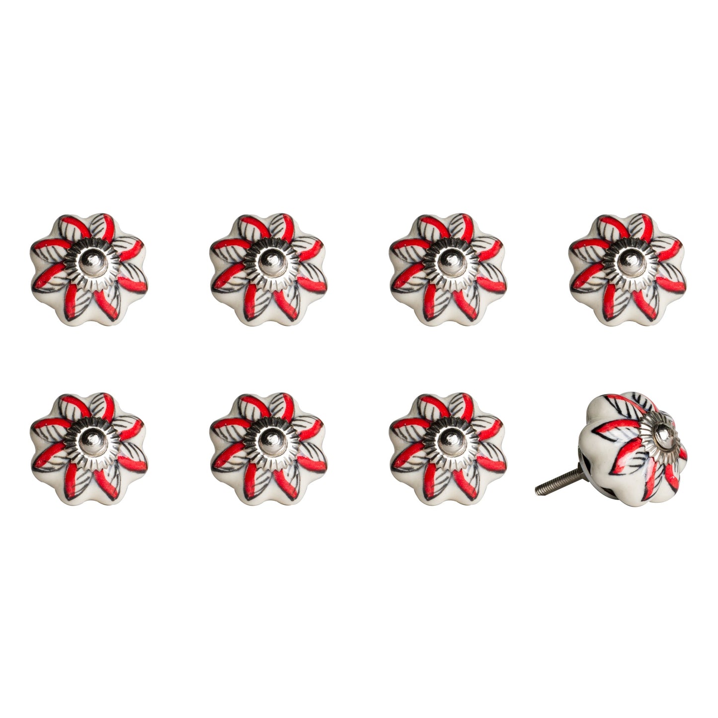 Ceramic Metal Multicolor Knobs (8 per Pack)