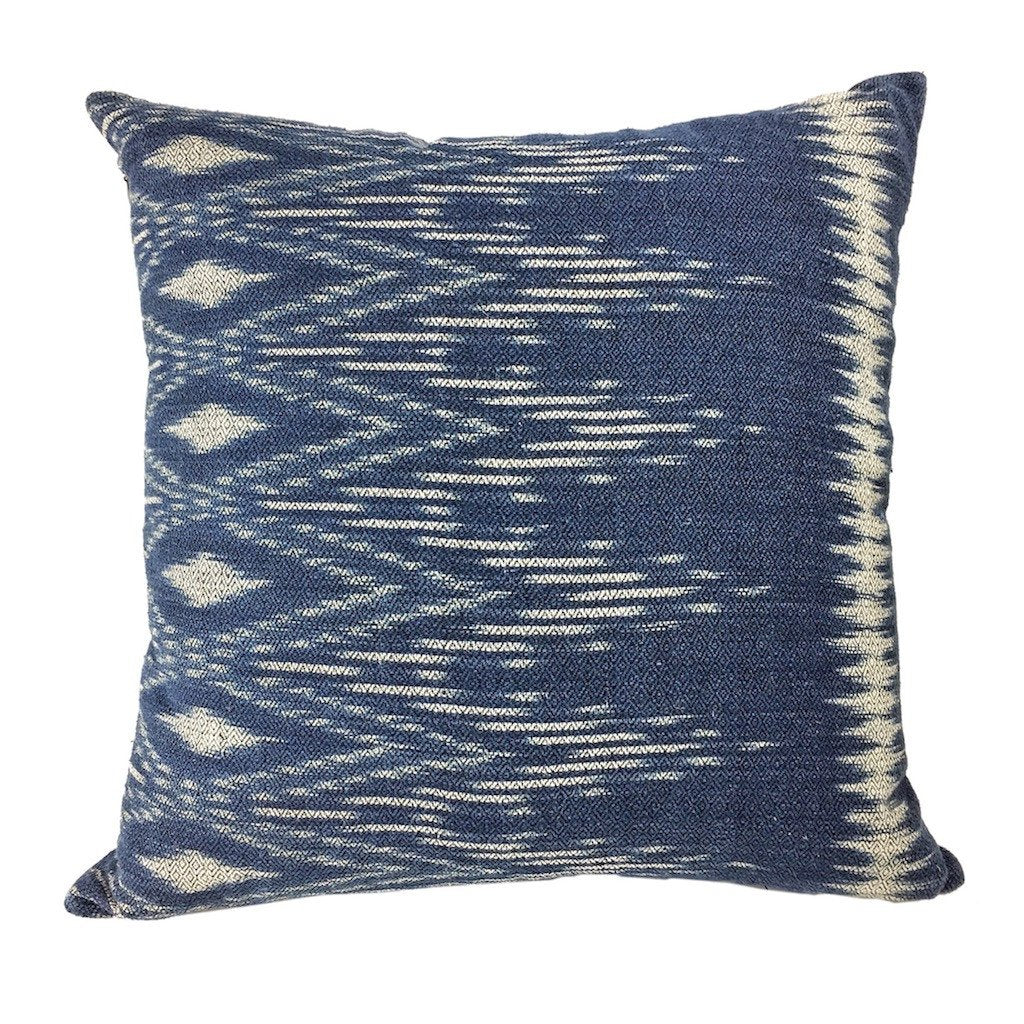 Indigo Ikat Pillow Cover